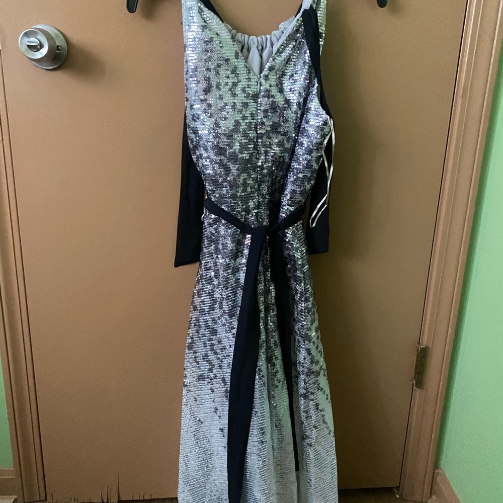 Grey, White, Black Glitter Dress
